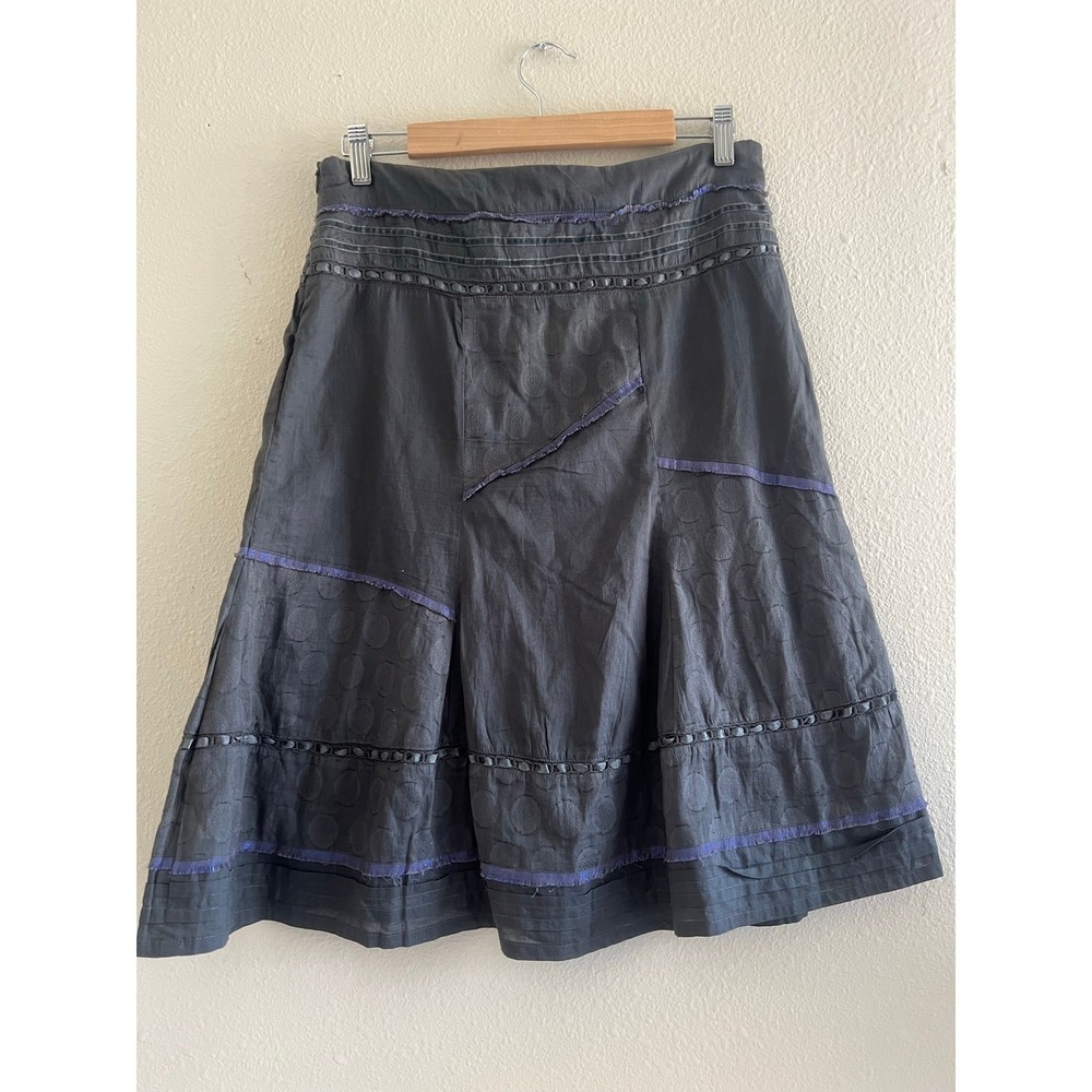 Remanika Lace Ribbon Gray Purple Skirt Sz. 6 Y2K Dark Fairy Grunge Edgy